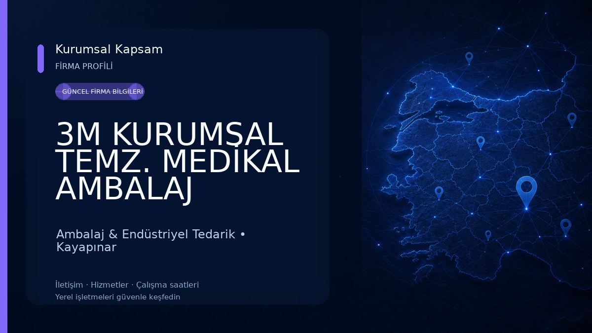 3M KURUMSAL TEMZ. MEDİKAL AMBALAJ Ambalaj & Endüstriyel Tedarik