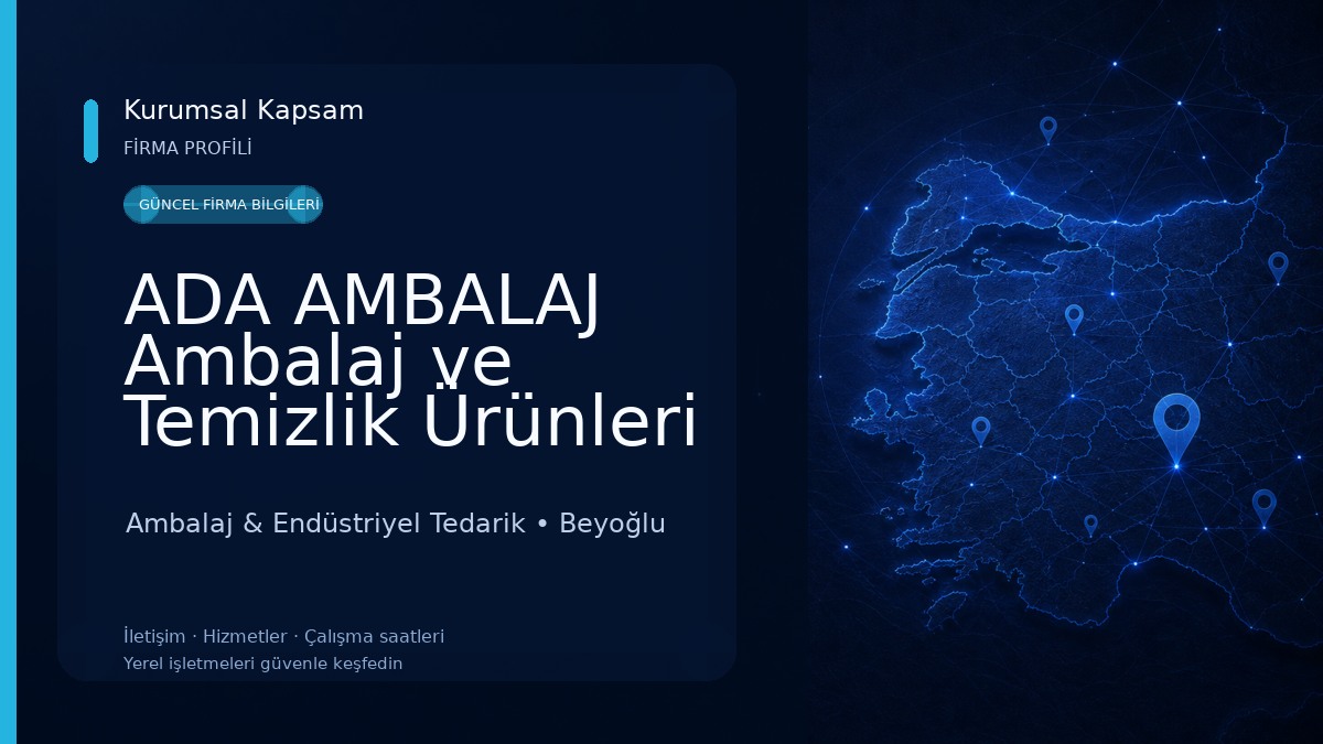 ADA AMBALAJ Ambalaj ve Temizlik Ürünleri Ambalaj & Endüstriyel Tedarik