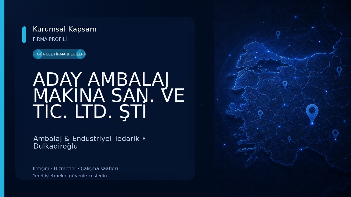 ADAY AMBALAJ MAKİNA SAN. VE TİC. LTD. ŞTİ Ambalaj & Endüstriyel Tedarik