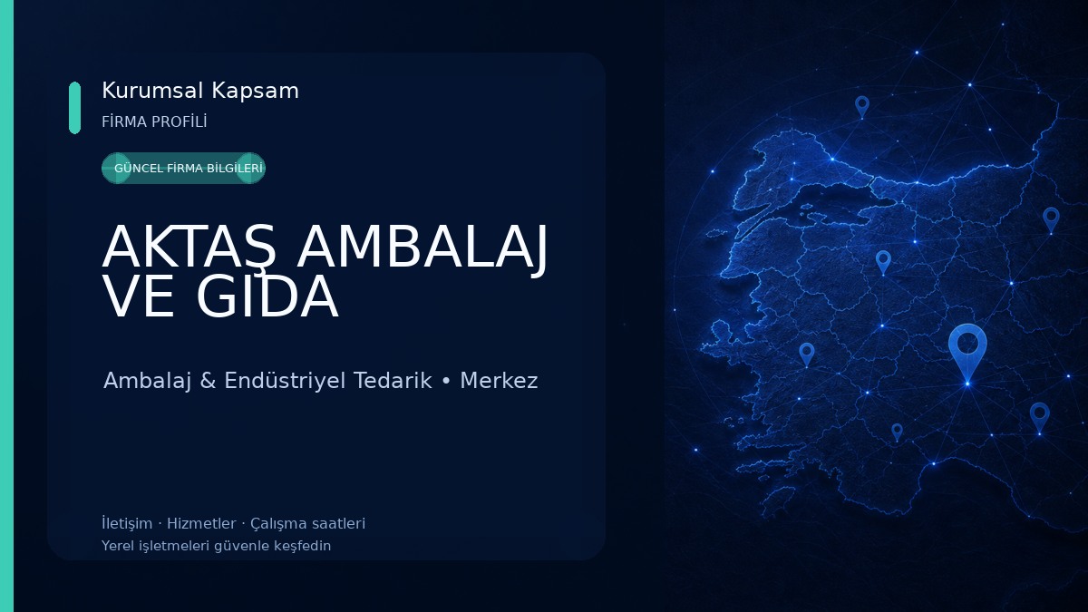 AKTAŞ AMBALAJ VE GIDA Ambalaj & Endüstriyel Tedarik