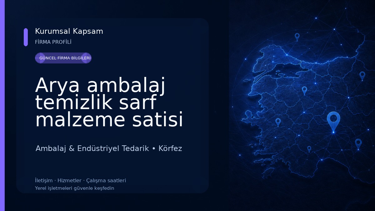 Arya ambalaj temizlik sarf malzeme satisi