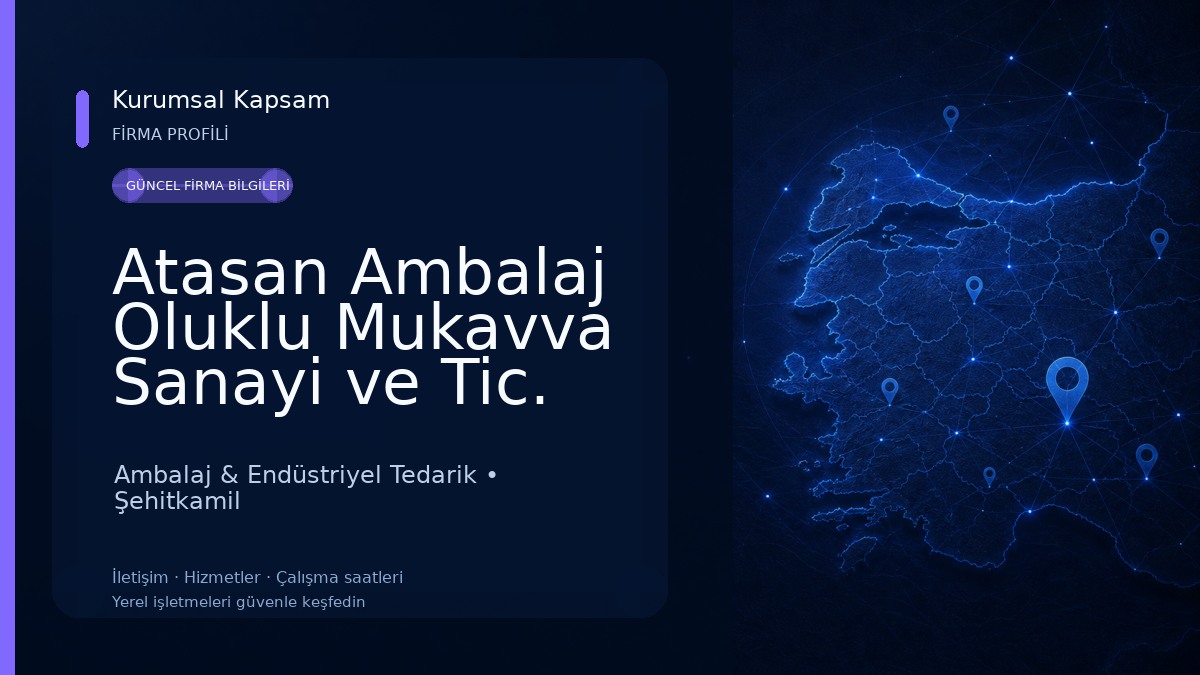 Atasan Ambalaj Oluklu Mukavva Sanayi ve Tic. Ltd. Şti. Ambalaj & Endüstriyel Tedarik