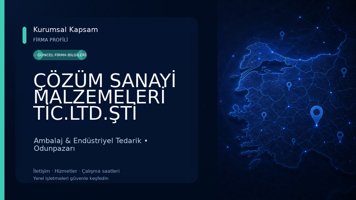ÇÖZÜM SANAYİ MALZEMELERİ TİC.LTD.ŞTİ Ambalaj & Endüstriyel Tedarik