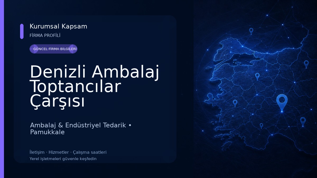 Denizli Ambalaj Toptancılar Çarşısı