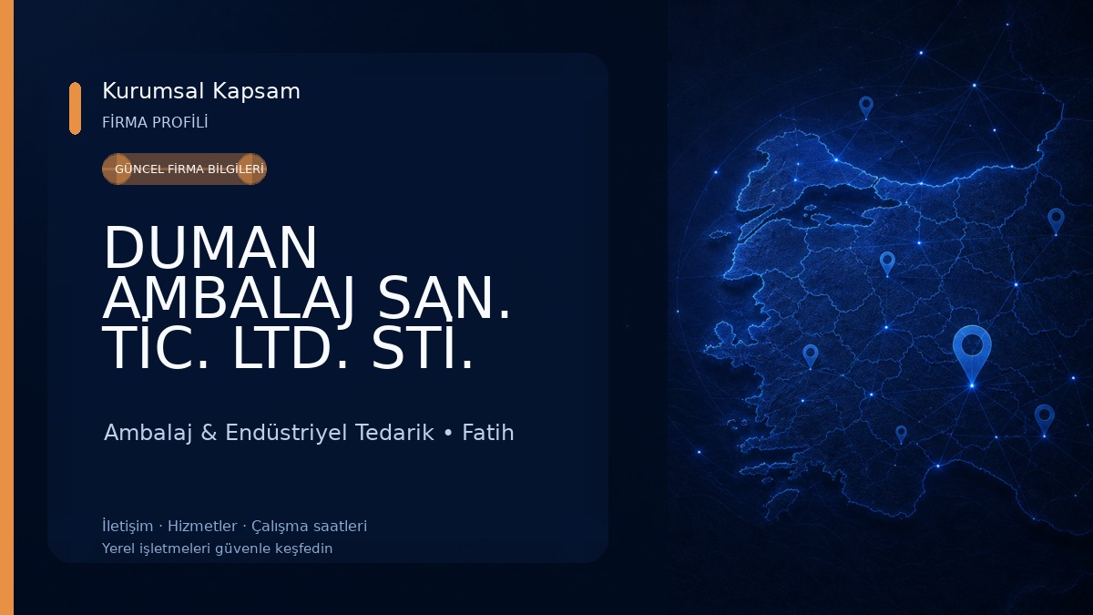 DUMAN AMBALAJ SAN. TİC. LTD. STİ. Ambalaj & Endüstriyel Tedarik