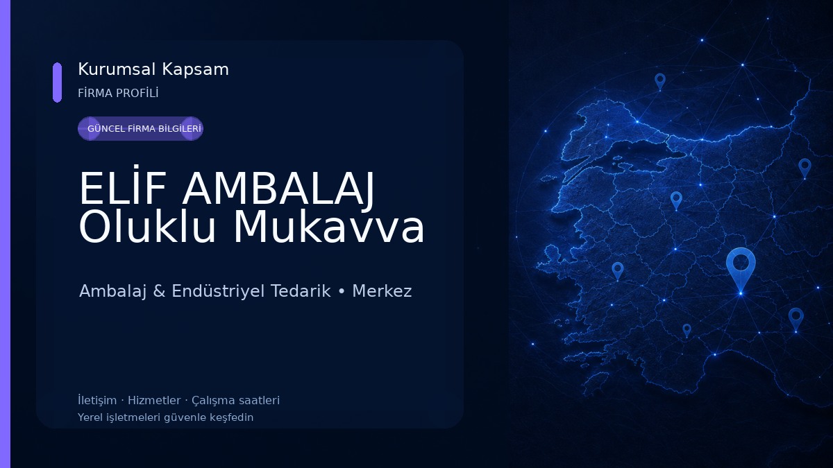 ELİF AMBALAJ Oluklu Mukavva Ambalaj & Endüstriyel Tedarik