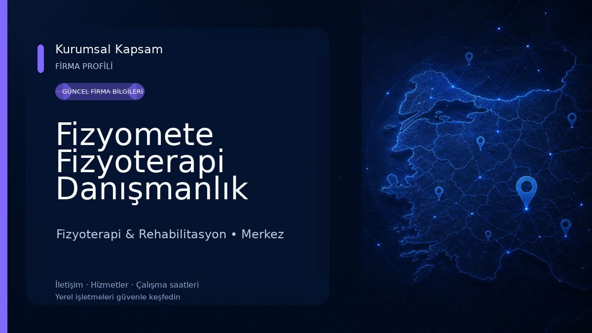 Fizyomete Fizyoterapi Danışmanlık Merkezi Fizyoterapi & Rehabilitasyon