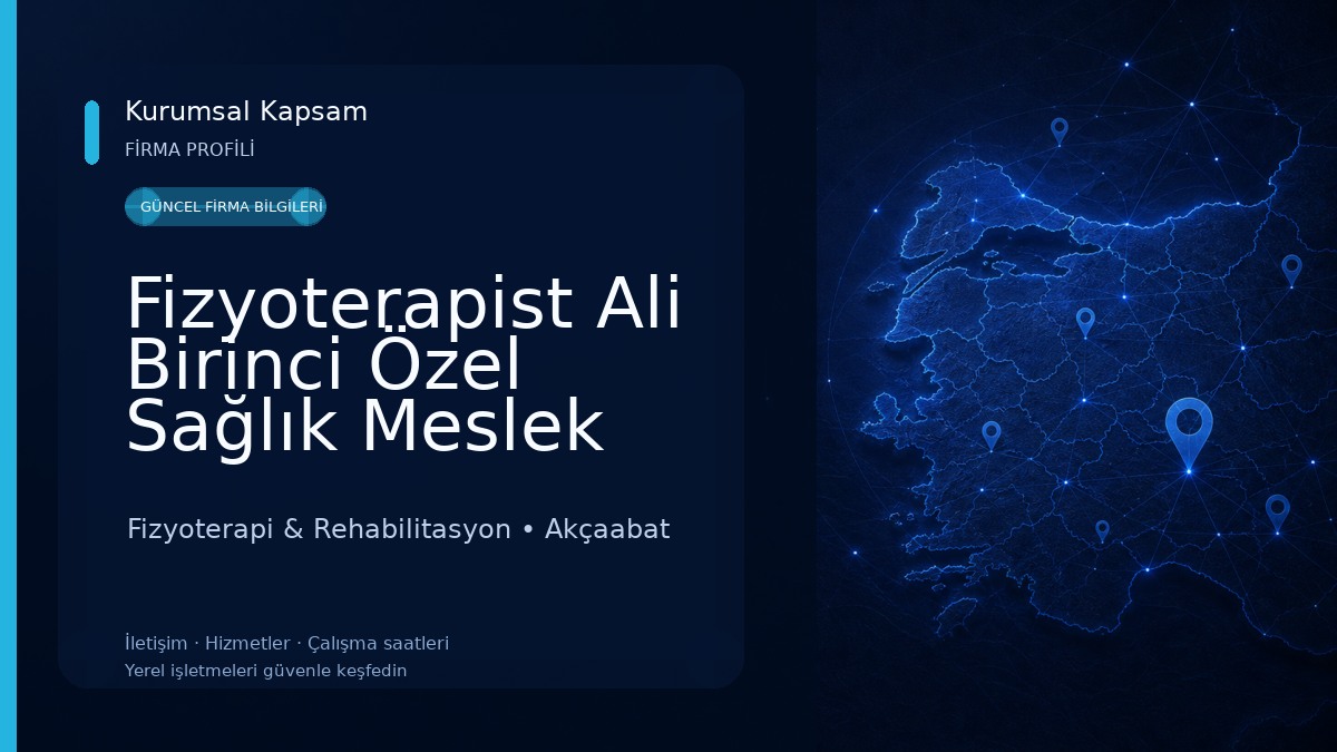 Fizyoterapist Ali Birinci Özel Sağlık Meslek Hizmet Birimi