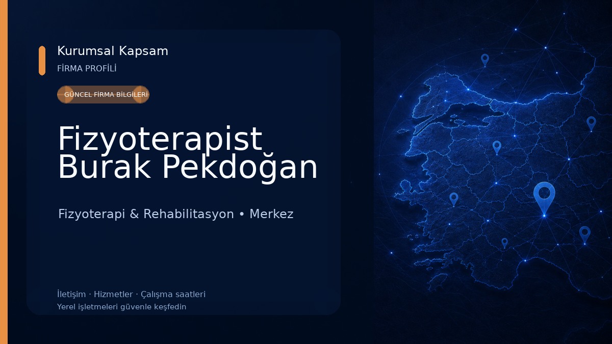 Fizyoterapist Burak Pekdoğan 