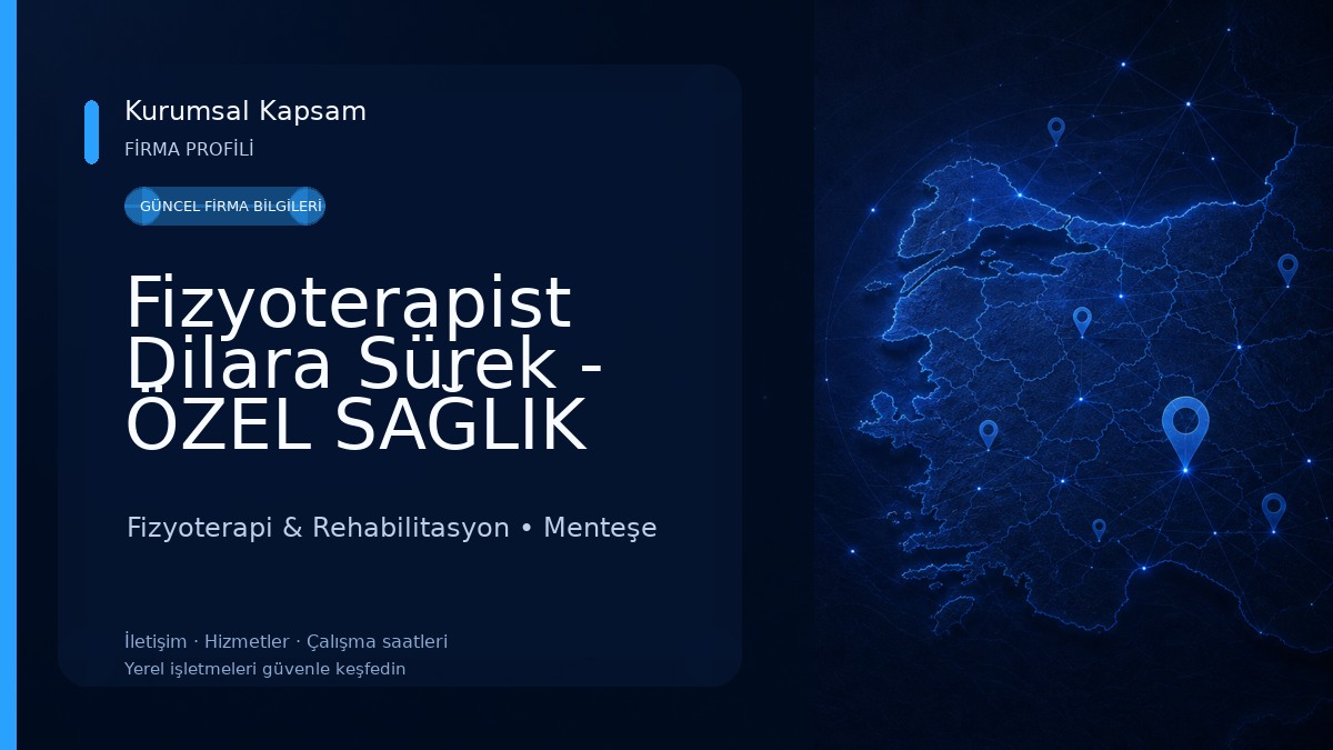 Fizyoterapist Dilara Sürek - ÖZEL SAĞLIK MESLEK HİZMET BİRİMİ Fizyoterapi & Rehabilitasyon