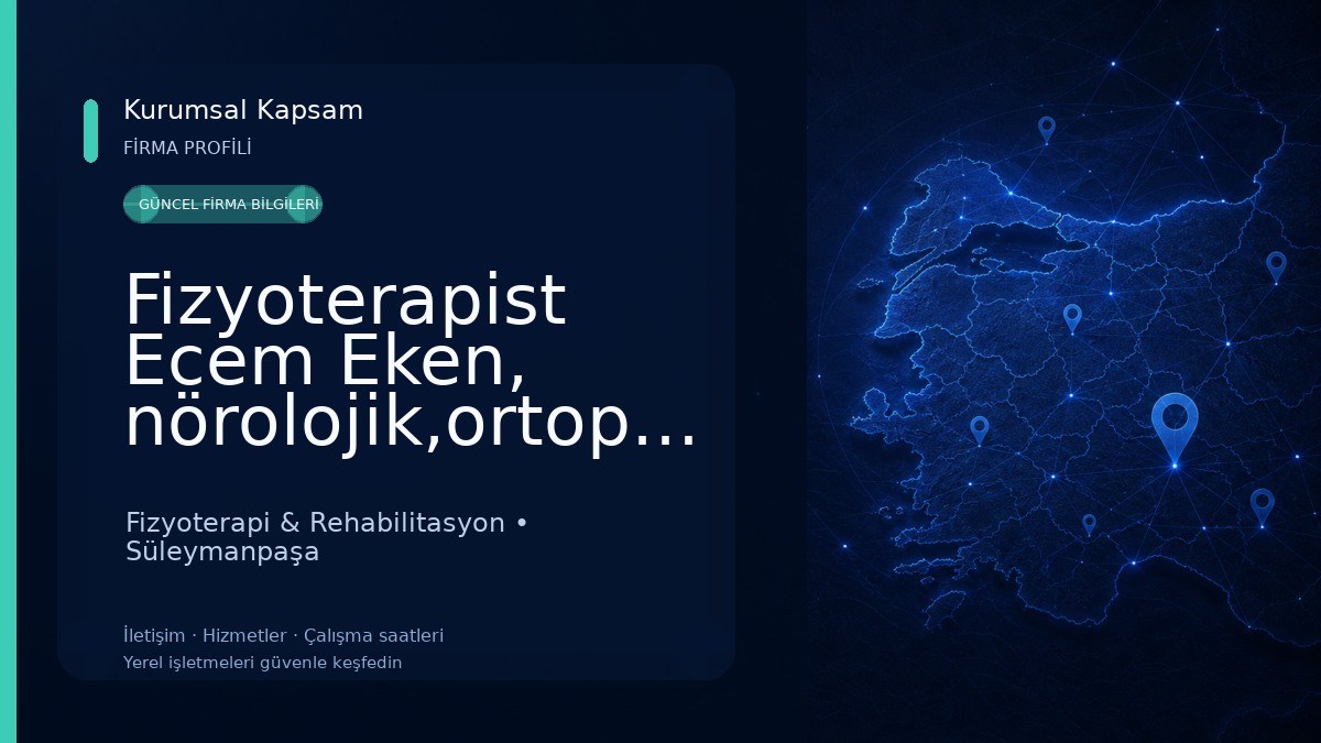 Fizyoterapist Ecem Eken, nörolojik,ortopedik,pediatrik rehabilitasyon,postür bozukluğu alanlarında hizmet vermektedir.
