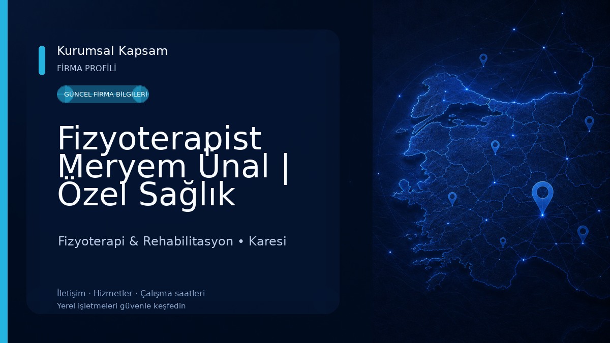 Fizyoterapist Meryem Ünal | Özel Sağlık Meslek Hizmet Birimi
