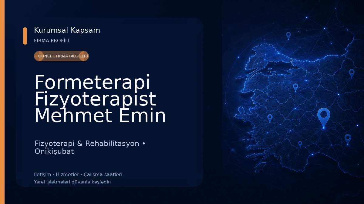 Formeterapi Fizyoterapist Mehmet Emin Sığındım Fizyoterapi & Rehabilitasyon