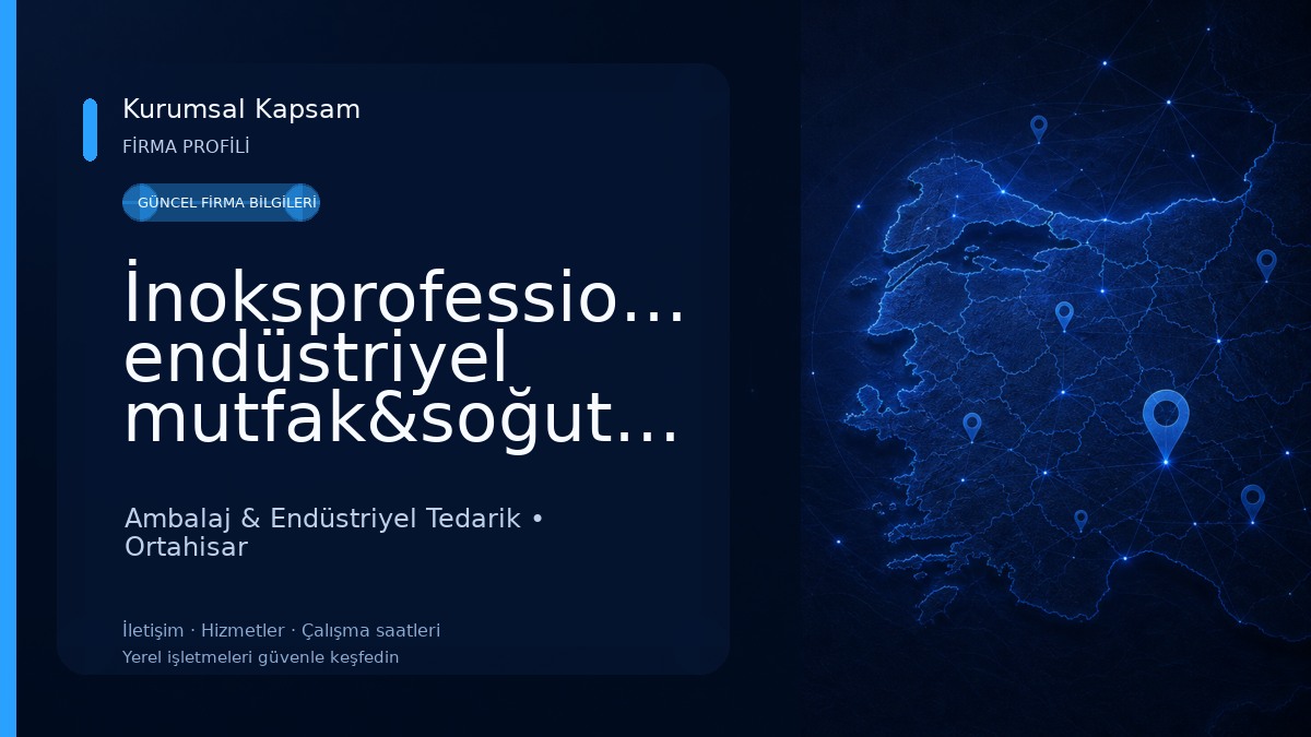 İnoksprofessional endüstriyel mutfak&soğutma teknik servis hizmetleri 