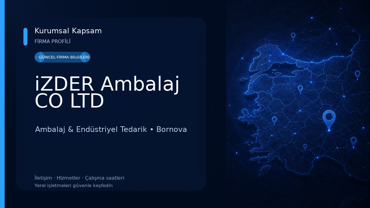 iZDER Ambalaj CO LTD Ambalaj & Endüstriyel Tedarik