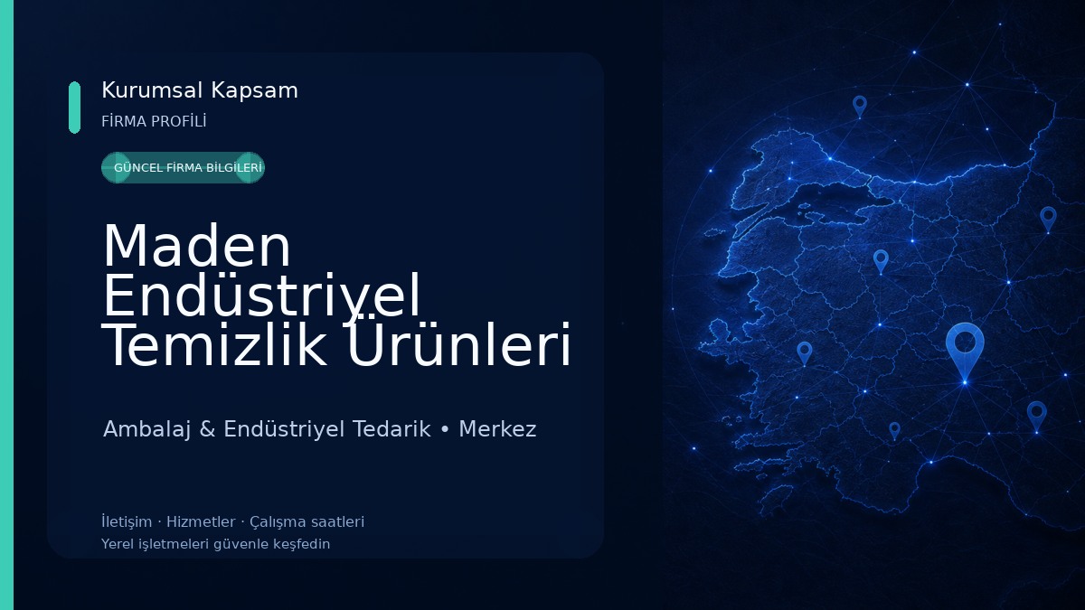Maden Endüstriyel Temizlik Ürünleri Ambalaj & Endüstriyel Tedarik