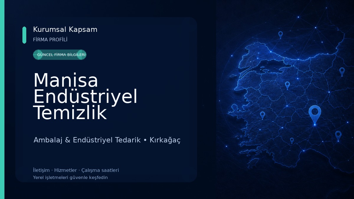 Manisa Endüstriyel Temizlik Makinaları Ambalaj & Endüstriyel Tedarik