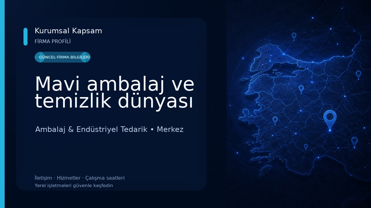 Mavi ambalaj ve temizlik dünyası 