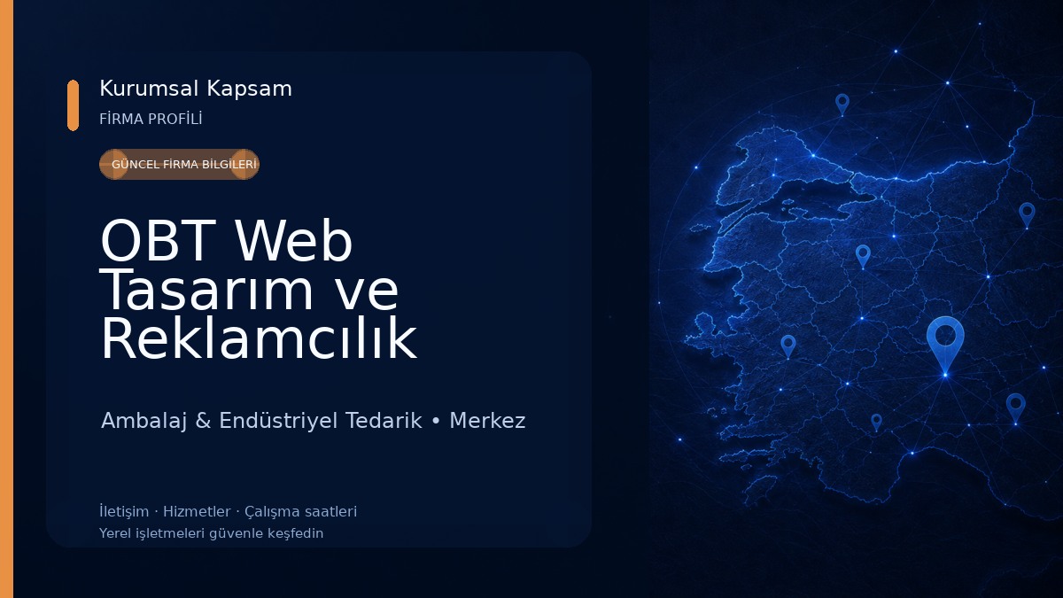 OBT Web Tasarım ve Reklamcılık Ardahan Ambalaj & Endüstriyel Tedarik