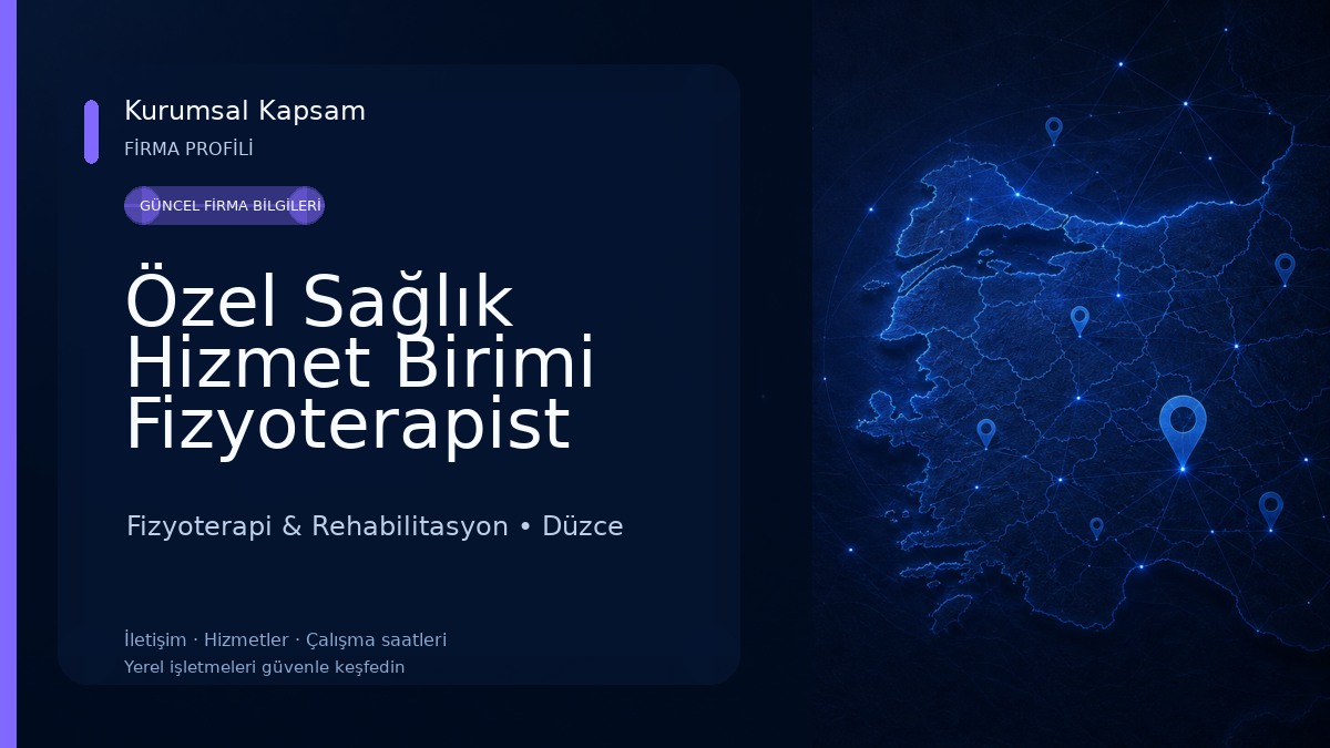Özel Sağlık Hizmet Birimi Fizyoterapist Ümmühan Nur Yağlıoğlu Fizyoterapi & Rehabilitasyon
