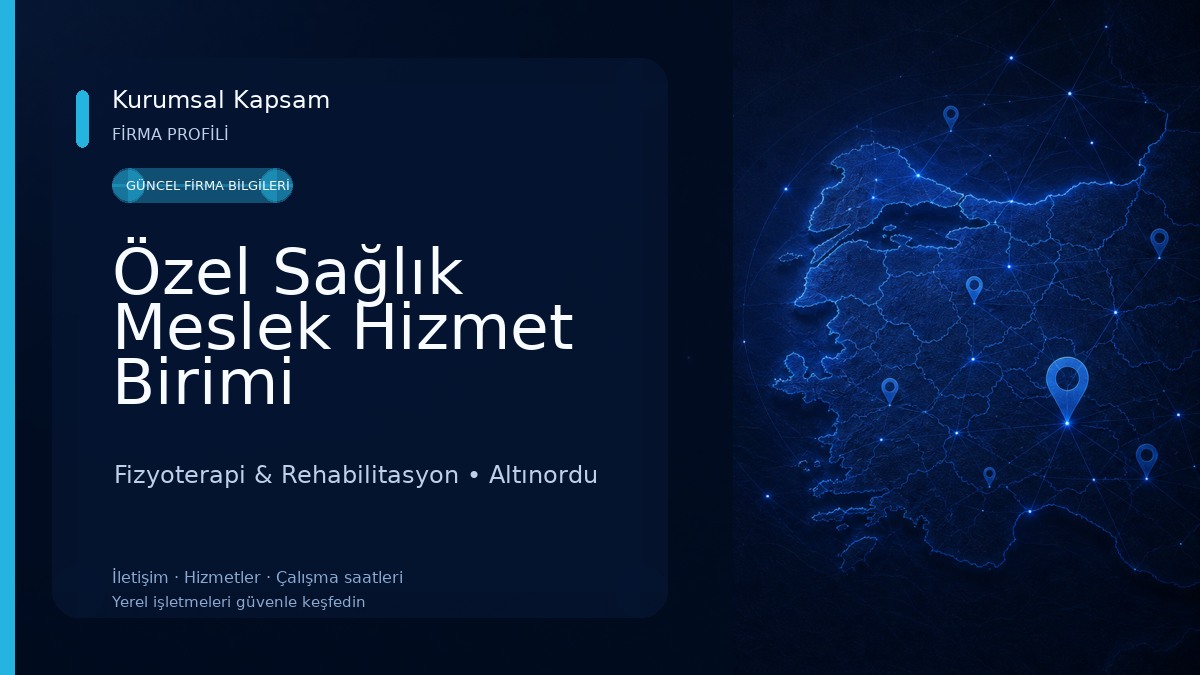 Özel Sağlık Meslek Hizmet Birimi FİZYOTERAPİST S.Dilara Karadeniz Fizyoterapi & Rehabilitasyon