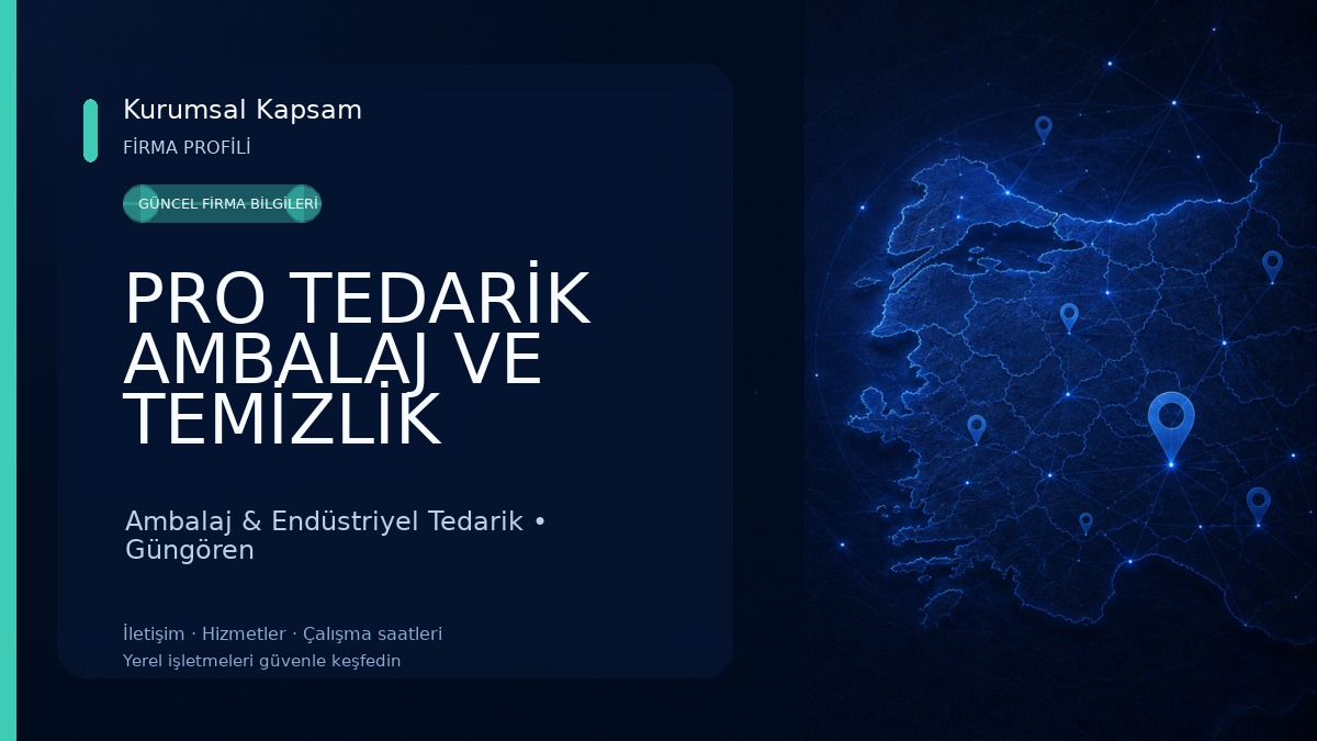 PRO TEDARİK AMBALAJ VE TEMİZLİK MALZEMELERİ Ambalaj & Endüstriyel Tedarik