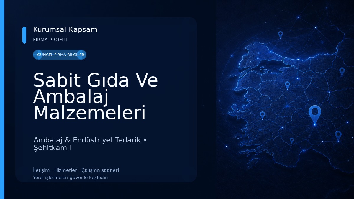 Sabit Gıda Ve Ambalaj Malzemeleri