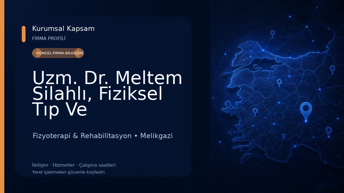 Uzm. Dr. Meltem Silahlı, Fiziksel Tıp Ve Rehabilitasyon Fizyoterapi & Rehabilitasyon