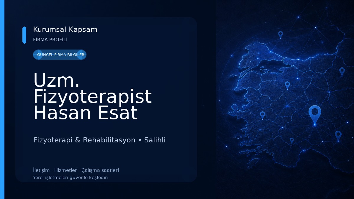 Uzm. Fizyoterapist Hasan Esat Alagöz, Fizyoterapi Ve Rehabilitasyon Fizyoterapi & Rehabilitasyon